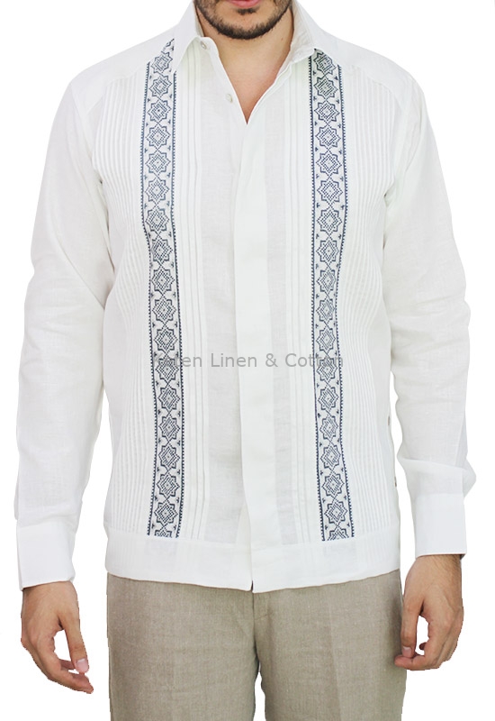 camisas bordadas a mano para hombre