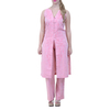 Conjunto de Lino 100% Color Rosa Jaspeado Pantalon y Top VESTIDOS