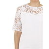 White Short Cotton Dress with Lace DRESSES