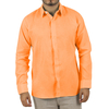 Camisa de Hombre Manga Larga Naranja CAMISAS