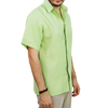 Camisa de Lino Manga Corta Color Verde Mojito CAMISAS