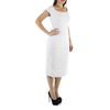 Vestido de Alta Costura Con Lino Color Blanco Corte Chanel VESTIDOS