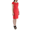 Vestido Corto de Lino 100% Color Rojo VESTIDOS
