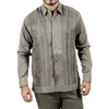 Guayabera Gris Oscuro con Alforzas GUAYABERAS 