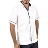 Cotton Cuban Guayabera 4 pocket with blue details GUAYABERAS