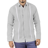 Guayabera Gris con Encaje y Alforzas GUAYABERAS 