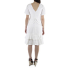 Pleated 100% Linen Midi Dress DRESSES