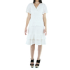Pleated 100% Linen Midi Dress DRESSES
