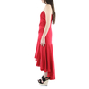 Vestido de Un Hombro Con Alforzas y Falda Larga de Atras VESTIDOS