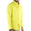 Camisa de Lino 100% Corte Slim Con Alforzas Color Amarillo CAMISAS