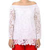 White Cotton Blouse Without Shoulders WOMEN