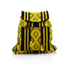 Mochila Amarilla Negra Artesanal Telar de Cintura Hecho a Mano BOLSAS & CARTERAS