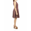Short Brown Dress Embroidered Collar DRESSES