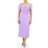 Aqua Long Dress 100% Linen Violet Color DRESSES