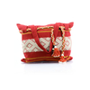 Mexican Folkart Red Beige Waist Loom Handbag BAGS & POUCHES