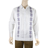 Guayabera De Lino Italiano Blanco Bordado a Mano GUAYABERAS 