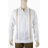 Guayabera de Lino Con Bordado Color Caqui GUAYABERAS 