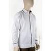 Guayabera Exclusiva Combinada Color Blanco Gris Algodon GUAYABERAS 