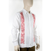 Exclusivo Guayabera De Lino Con Bordado A Mano Punto de Cruz GUAYABERAS 