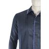Handmade Black Guayabera Linen with Handmade Textil GUAYABERAS