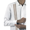 Guayabera Nieve Bordado a Mano Lino 100% GUAYABERAS 