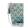 Blue Beige Shoulder Pouch Waist Loom BAGS & POUCHES