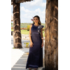 Vestido Largo color Azul con Bordado VESTIDOS
