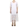 White Cotton Dress With Lace WOMEN