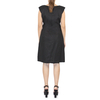 Black Linen Dress With Stripes DRESSES