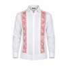 Exclusive Linen Guayabera with Hand Embroidery Cross Stitch GUAYABERAS
