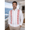 Exclusive Linen Guayabera with Hand Embroidery Cross Stitch GUAYABERAS