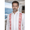 Exclusive Linen Guayabera with Hand Embroidery Cross Stitch GUAYABERAS