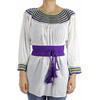 Blusa de Algodon Blanco Con Bordado a Mano Artesanal BLUSAS