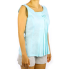 Casual Pure Linen Aqua Color Top TOPS