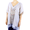 Hermoso Blusa Natural Hecho a Mano Crochet y Deshilado MUJER