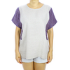 Top Combinado de Rebozo Con Lino 100% Natural Color Beige BLUSAS