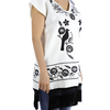 Mexican Traditional Embroidery Hand Made Linen Blouse TOPS