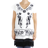 Mexican Traditional Embroidery Hand Made Linen Blouse TOPS