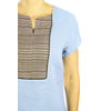 Top de Lino Color Azul Cielo con Telar de Pedal BLUSAS