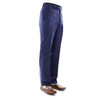 Tailored Fit Blue Natural Linen Trouser for Men TROUSERS