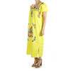 Yellow Color Handmade Embroidered Cotton Dress WOMEN