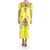 Yellow Color Handmade Embroidered Cotton Dress WOMEN