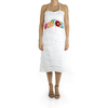 Vestido de Lino Corte Chanel Blanco Con Bordado Artesanal VESTIDOS