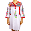 Fine Mexican Traditional HandMade White San Antonino Blouse / Dress TOPS