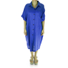 Camisa de Vestir de Lino Azul Rey Clasico de Keten VESTIDOS