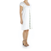 Short White Linen Dress With Embroidery DRESSES