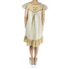 Vestido de Lino Con Bordado a Mano Artesanal Color Beige MUJER