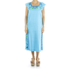 Vestido de Lino Color Aqua Con Bordado Artesanal VESTIDOS