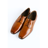 Cognac Color (Brownish) Attached Leather Shoes For Men SHOES FOR MEN
