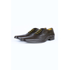 Black Faux Leather Shoes For Men SHOES FOR MEN